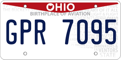 OH license plate GPR7095