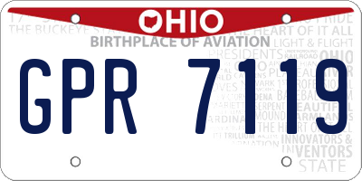 OH license plate GPR7119