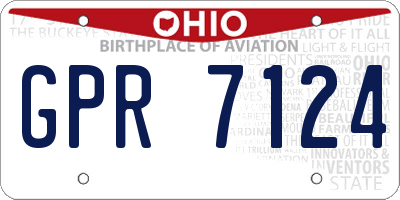 OH license plate GPR7124