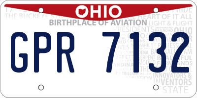 OH license plate GPR7132