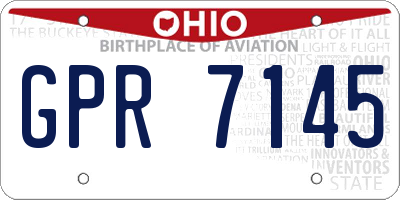 OH license plate GPR7145