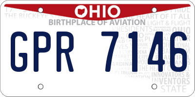 OH license plate GPR7146