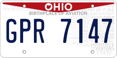 OH license plate GPR7147