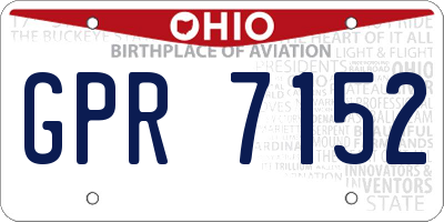 OH license plate GPR7152