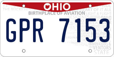 OH license plate GPR7153