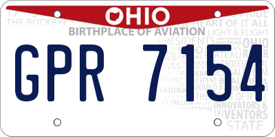 OH license plate GPR7154