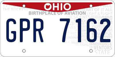 OH license plate GPR7162