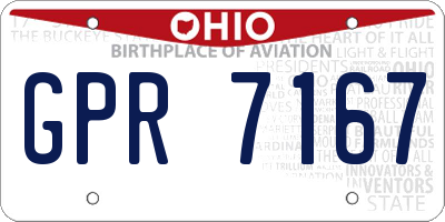 OH license plate GPR7167