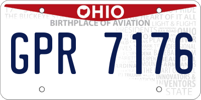 OH license plate GPR7176