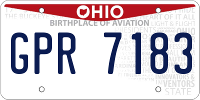 OH license plate GPR7183