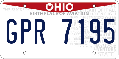 OH license plate GPR7195
