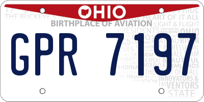 OH license plate GPR7197