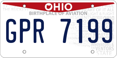 OH license plate GPR7199