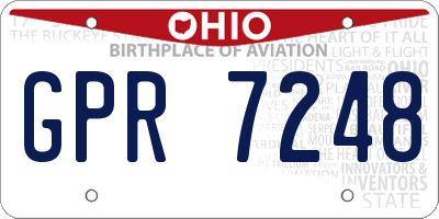 OH license plate GPR7248