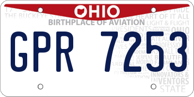 OH license plate GPR7253