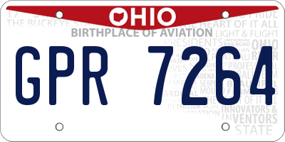 OH license plate GPR7264