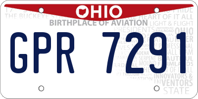 OH license plate GPR7291