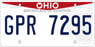 OH license plate GPR7295