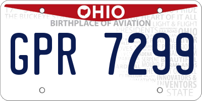 OH license plate GPR7299
