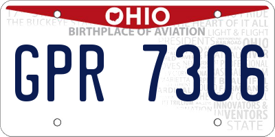 OH license plate GPR7306