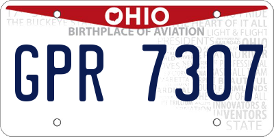 OH license plate GPR7307