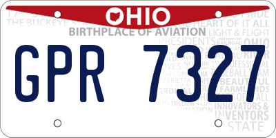 OH license plate GPR7327