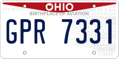 OH license plate GPR7331