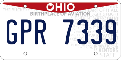 OH license plate GPR7339