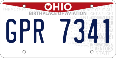 OH license plate GPR7341