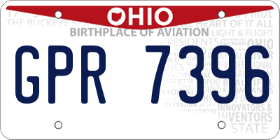 OH license plate GPR7396