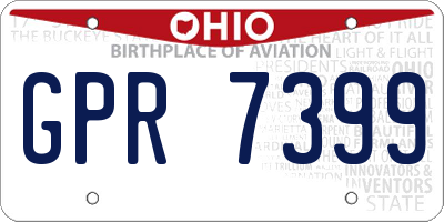 OH license plate GPR7399