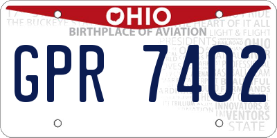 OH license plate GPR7402