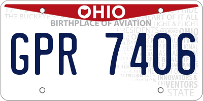 OH license plate GPR7406