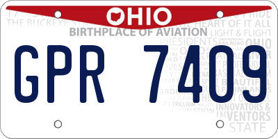 OH license plate GPR7409