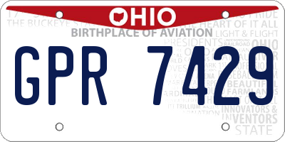 OH license plate GPR7429