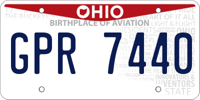 OH license plate GPR7440