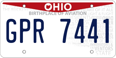 OH license plate GPR7441