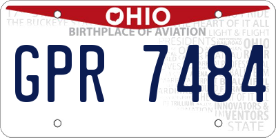 OH license plate GPR7484
