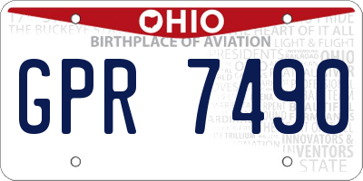 OH license plate GPR7490