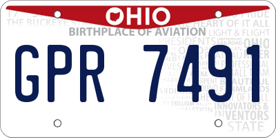 OH license plate GPR7491