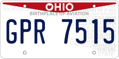 OH license plate GPR7515