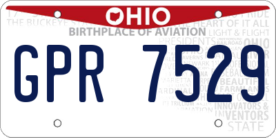 OH license plate GPR7529
