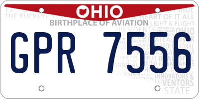 OH license plate GPR7556