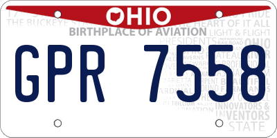 OH license plate GPR7558
