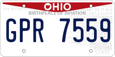OH license plate GPR7559