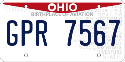 OH license plate GPR7567
