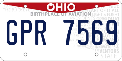 OH license plate GPR7569