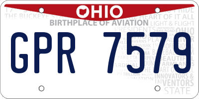 OH license plate GPR7579