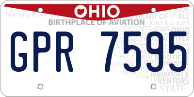 OH license plate GPR7595