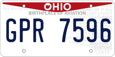 OH license plate GPR7596